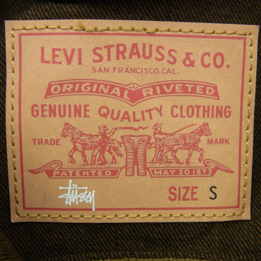 STUSSY ステューシー A83260001 Levi’s Crispy Rinse Trucker Jacket リーバイス クリスピー リンス トラッカー デニム ジャケット ブラック系 S【新古品】【未使用】【中古】