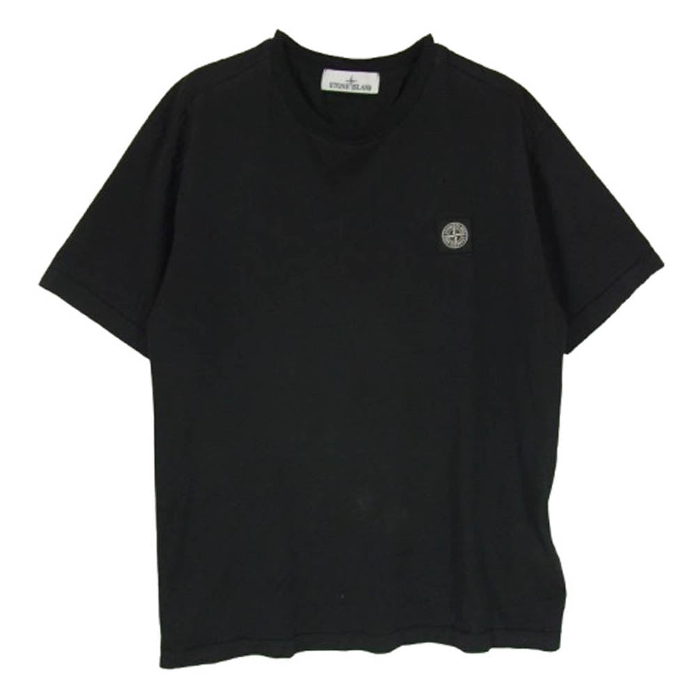 STONE ISLAND ストーンアイランド Compass Patch ロゴ パッチ ショートスリーブ Tシャツ ブラック系 L【中古】
