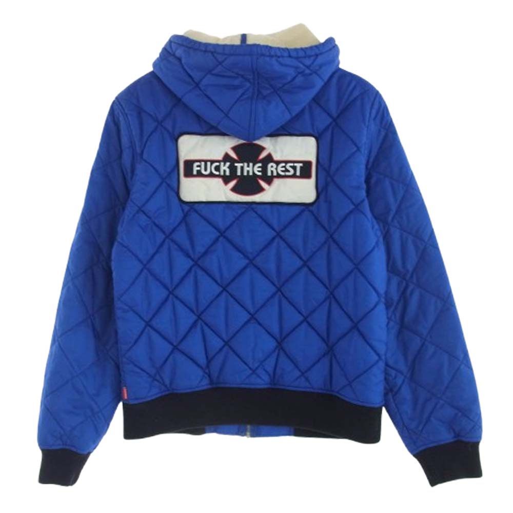 Supreme シュプリーム 15AW × INDEPENDENT インディペンデント Quilted Nylon Jacket 裏地サーマル キルテッド キルティング ナイロン ジャケット ブルー系 S【中古】