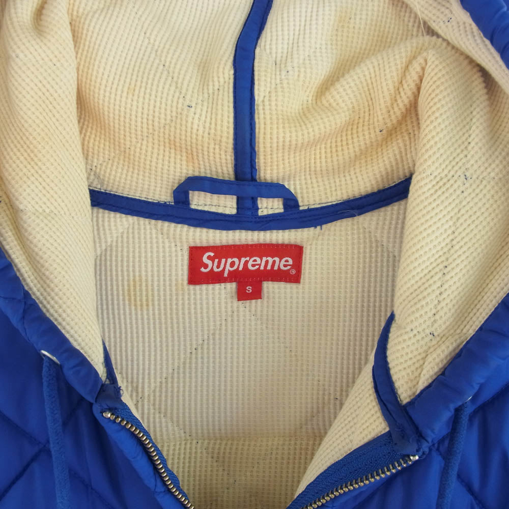 Supreme シュプリーム 15AW × INDEPENDENT インディペンデント Quilted Nylon Jacket 裏地サーマル キルテッド キルティング ナイロン ジャケット ブルー系 S【中古】