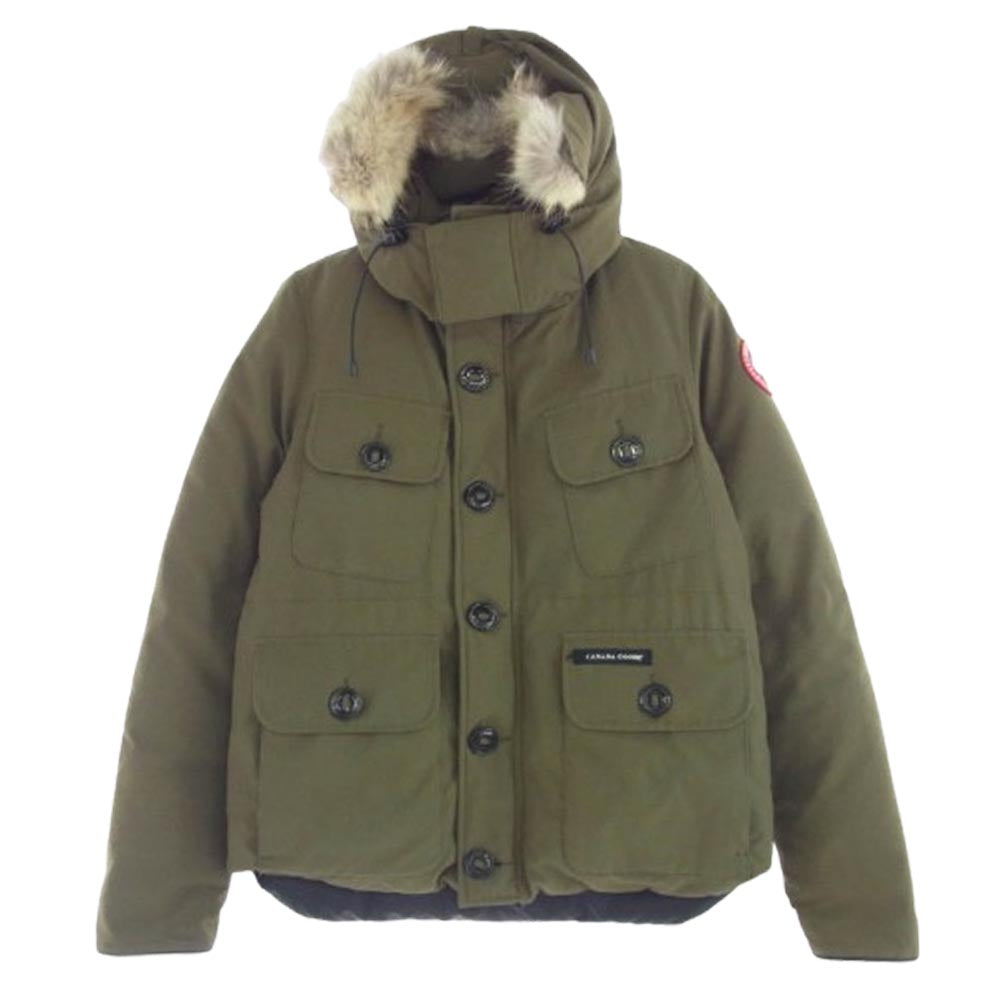 CANADA GOOSE カナダグース 2301JM サザビーリーグタグ RUSSELL PARKA ファーフード付き ラッセル パーカ ダウン ジャケット カーキ系 M【中古】