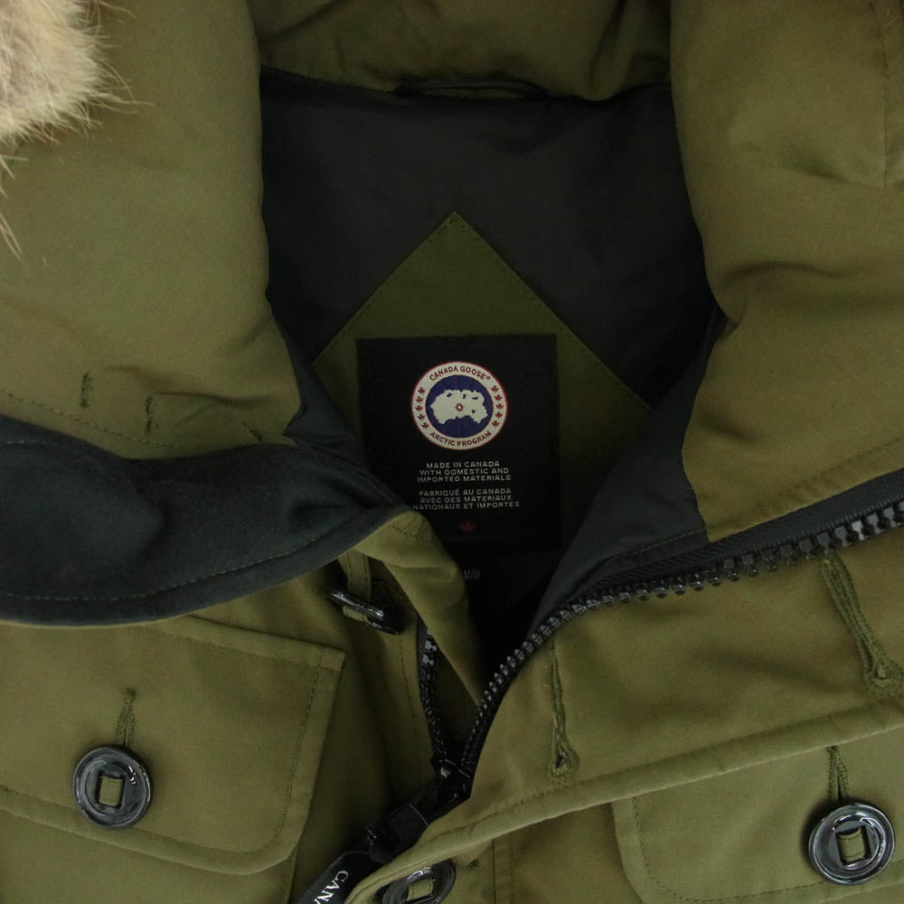 CANADA GOOSE カナダグース 2301JM サザビーリーグタグ RUSSELL PARKA ファーフード付き ラッセル パーカ ダウン ジャケット カーキ系 M【中古】
