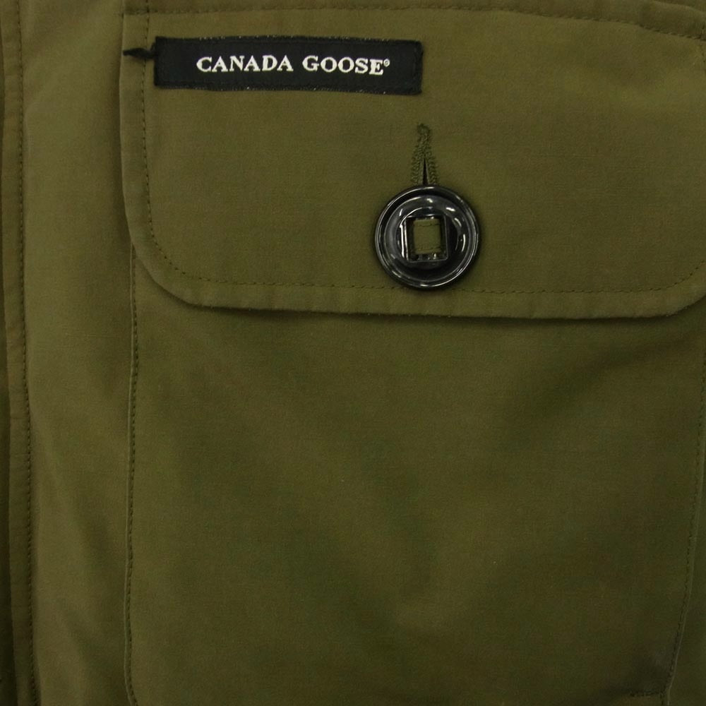 CANADA GOOSE カナダグース 2301JM サザビーリーグタグ RUSSELL PARKA ファーフード付き ラッセル パーカ ダウン ジャケット カーキ系 M【中古】