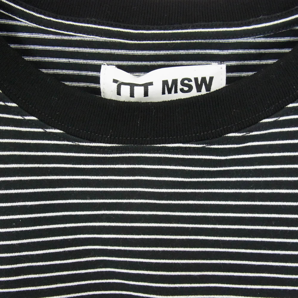 ティー TTT-CT07 Border Tee ボーダー 半袖 Tシャツ ブラック系 M【美品】【中古】