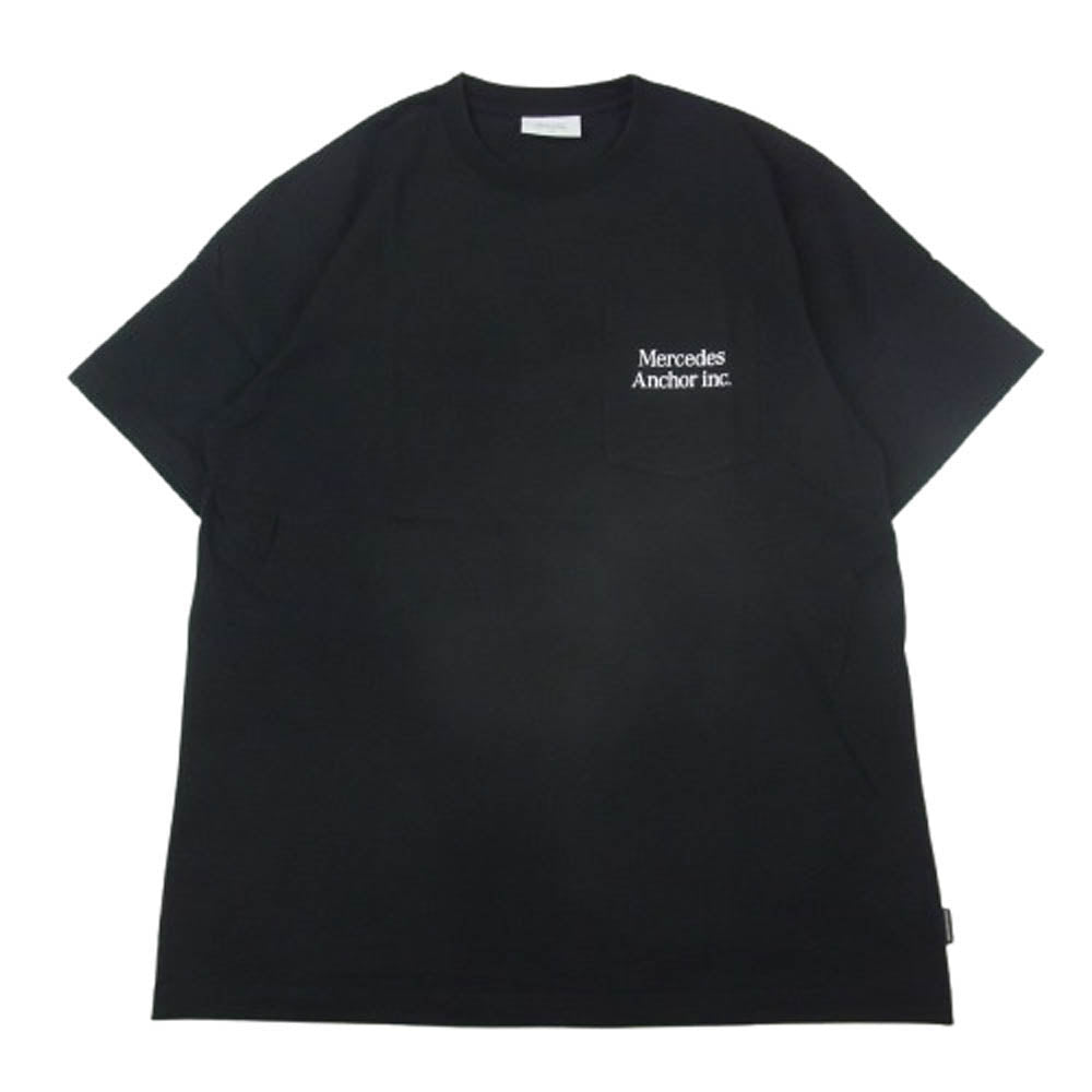 メルセデスアンカーインク ANC24TE06 POCKET TEE ポケット ロゴ 半袖 Tシャツ ブラック系 L【中古】