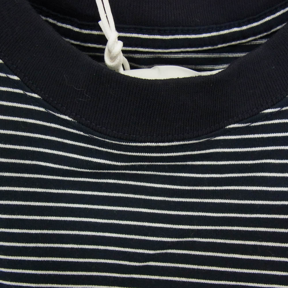 ナイス Round Logo Border Tee Navy ラウンド ロゴ ボーダー Tシャツ ネイビー系 M【極上美品】【中古】