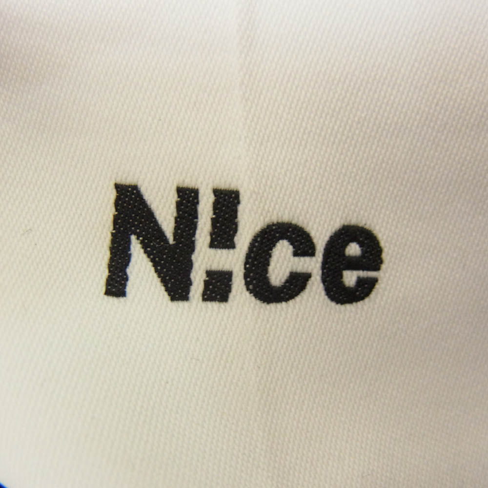 ナイス Round Logo Border Tee Navy ラウンド ロゴ ボーダー Tシャツ ネイビー系 M【極上美品】【中古】