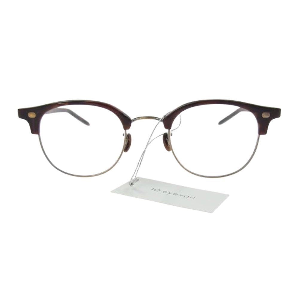 テンアイヴァン No.1 4 1003/4S ウェリントンシェイプ メタル 眼鏡 メガネ フレーム：ブラウン系 47□22-147【美品】【中古】