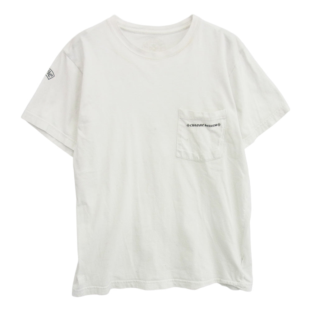CHROME HEARTS クロムハーツ（原本無） FUCK YOU Pocket Tee ファック ユー バック ロゴ ポケット 半袖 Tシャツ ホワイト系 M【中古】