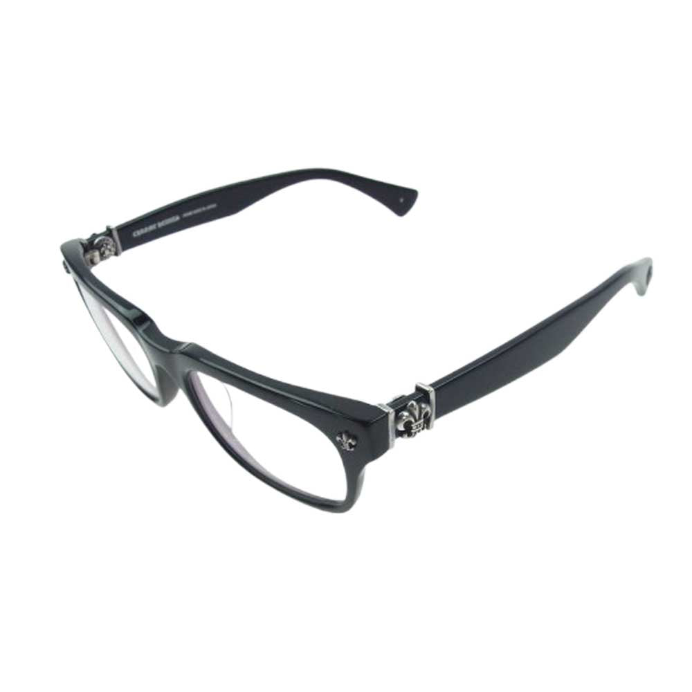 CHROME HEARTS クロムハーツ（原本無） GITTIN ANY?-A BSフレアテンプル メガネ 眼鏡 アイウェアケース付き ブラック系 52□19-145【中古】