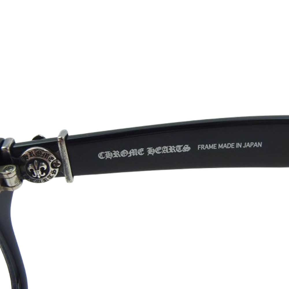 CHROME HEARTS クロムハーツ（原本無） GITTIN ANY?-A BSフレアテンプル メガネ 眼鏡 アイウェアケース付き ブラック系 52□19-145【中古】