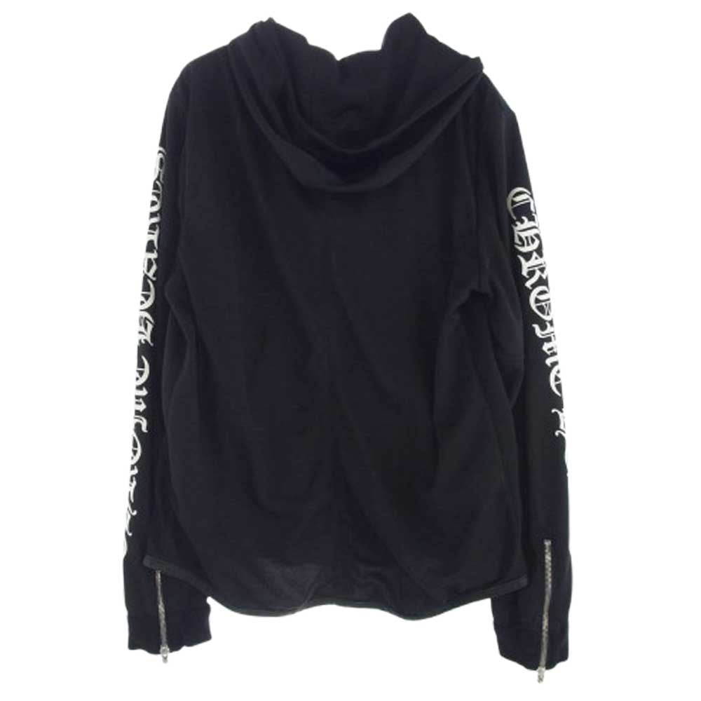 CHROME HEARTS クロムハーツ（原本無） TRACK HDZF FBRC ダガー クロスボール 袖ジップ トラック ジャケット フーディ ブラック系 S【中古】