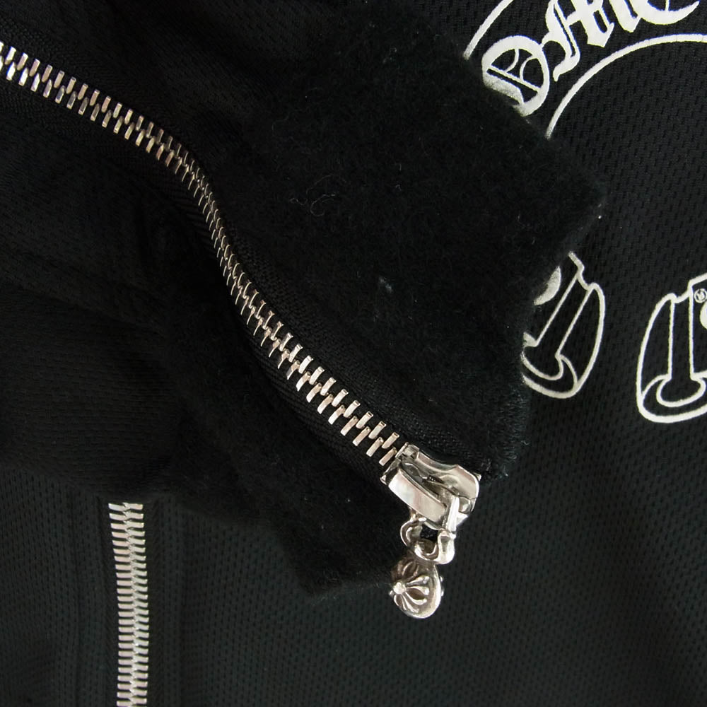CHROME HEARTS クロムハーツ（原本無） TRACK HDZF FBRC ダガー クロスボール 袖ジップ トラック ジャケット フーディ ブラック系 S【中古】