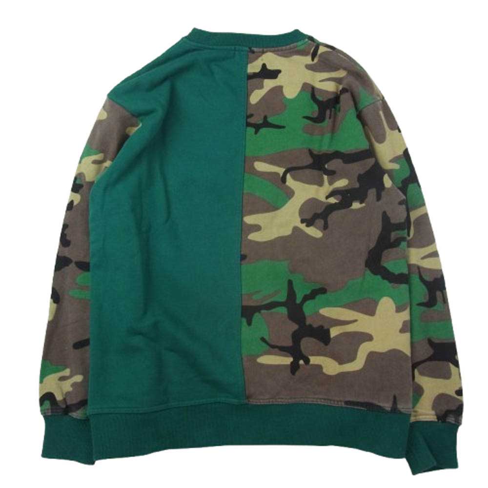 エクストララージ カモフラ ロゴプリント スウェット グリーン系 M【中古】