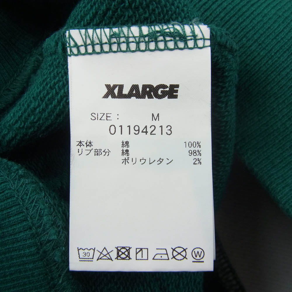 エクストララージ カモフラ ロゴプリント スウェット グリーン系 M【中古】