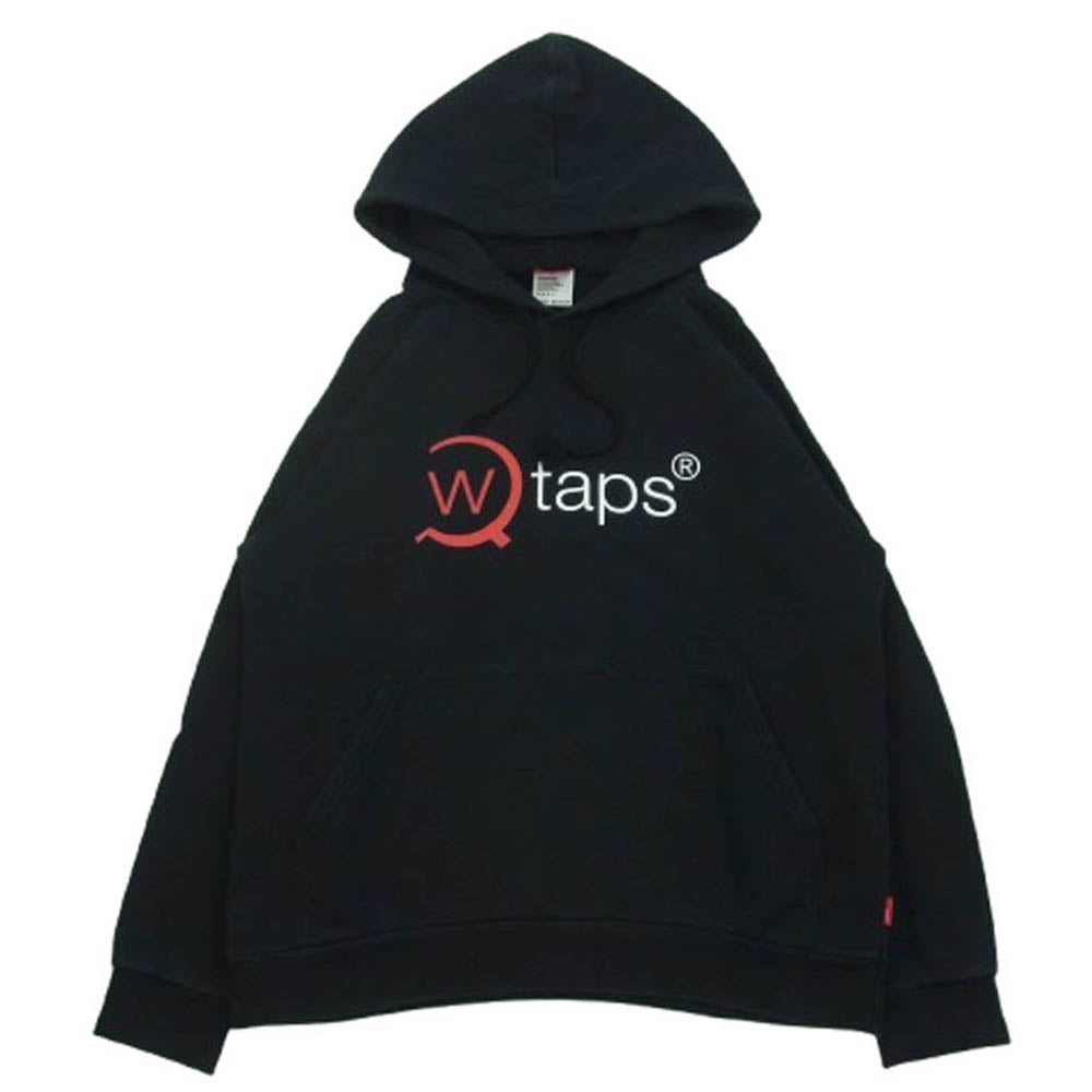 WTAPS ダブルタップス 17AW AXE PULLOVER PARKA ロゴプリント プルオーバー パーカー コットン 日本製 ブラック系 M【中古】