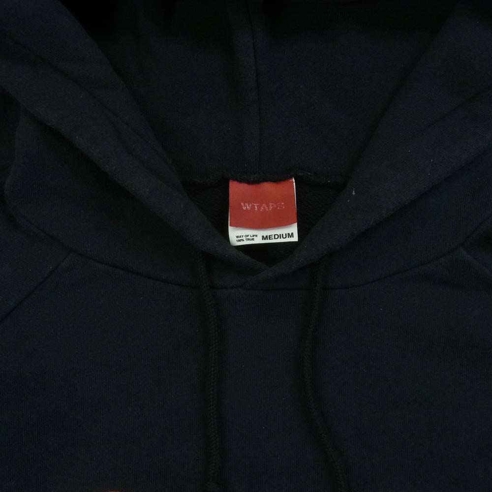 WTAPS ダブルタップス 17AW AXE PULLOVER PARKA ロゴプリント プルオーバー パーカー コットン 日本製 ブラック系 M【中古】