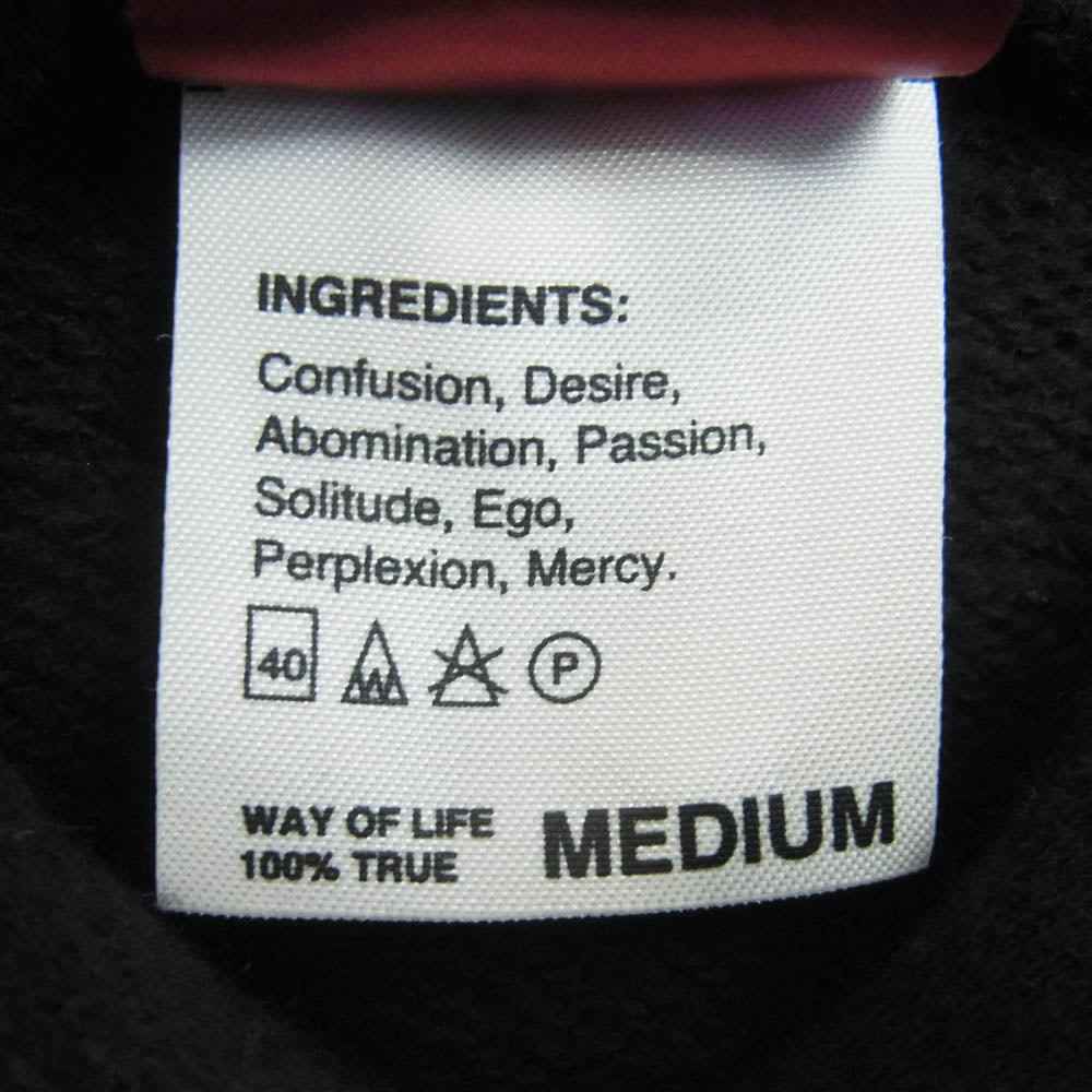 WTAPS ダブルタップス 17AW AXE PULLOVER PARKA ロゴプリント プルオーバー パーカー コットン 日本製 ブラック系 M【中古】