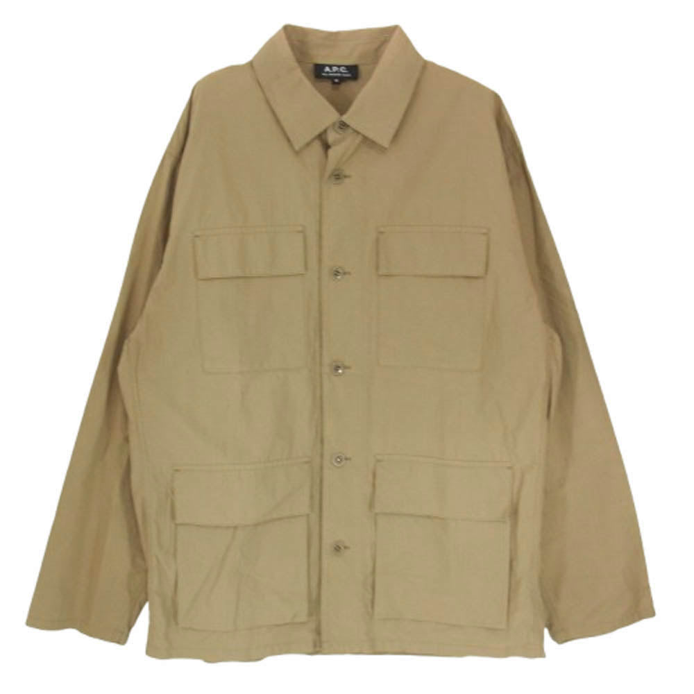 A.P.C. アーペーセー 24204-1-75131 ミリタリー コットン フィールドシャツ カーキ系 M【中古】