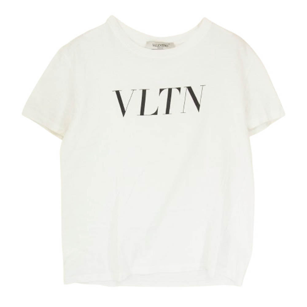 VALENTINO ヴァレンティノ 0000045669 01 ロゴプリント 半袖 Tシャツ ホワイト系 XS【中古】