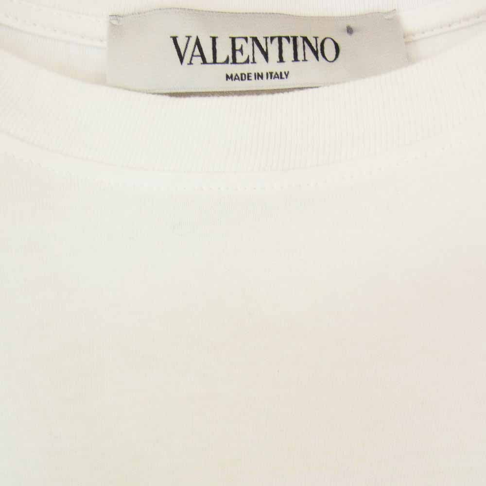 VALENTINO ヴァレンティノ 0000045669 01 ロゴプリント 半袖 Tシャツ ホワイト系 XS【中古】