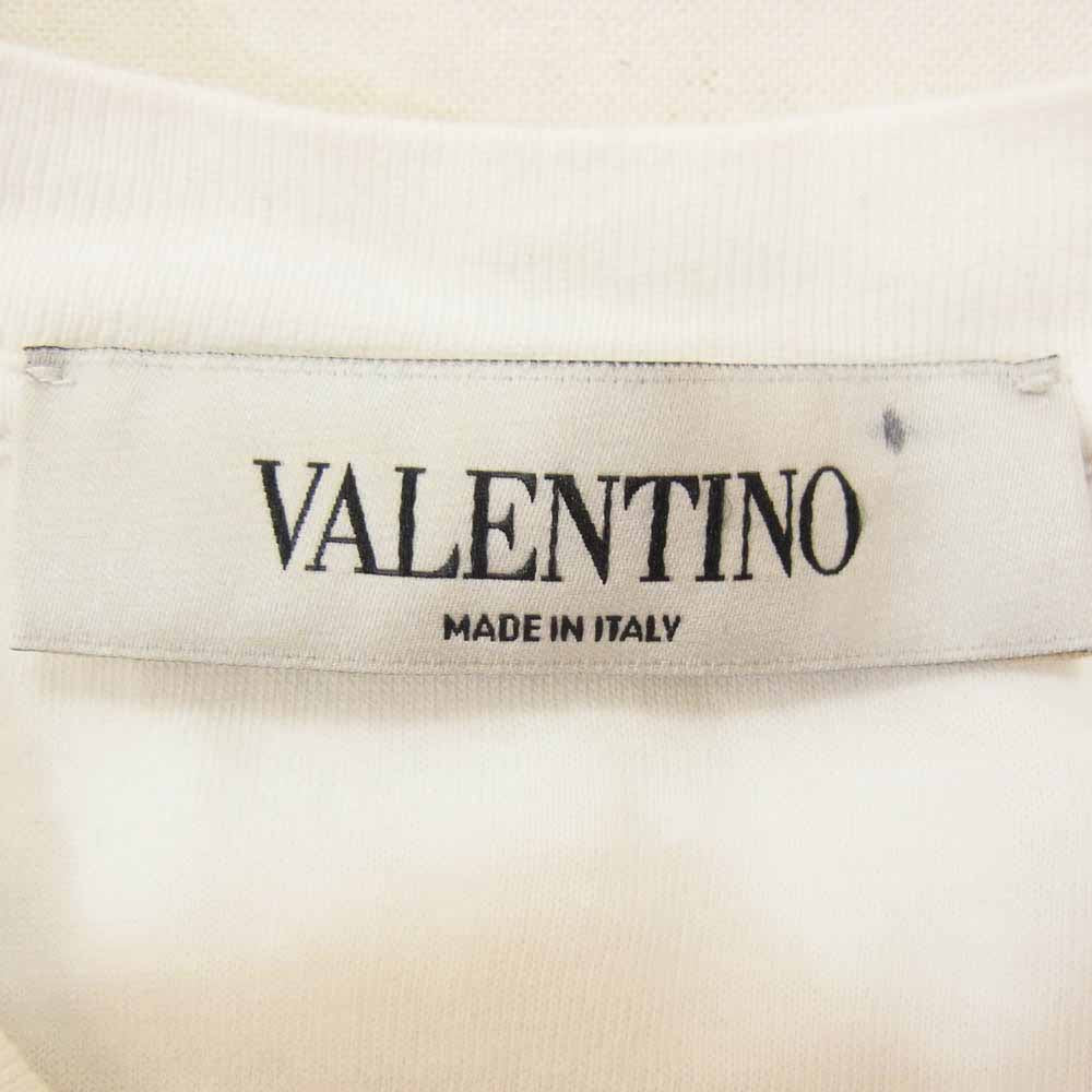 VALENTINO ヴァレンティノ 0000045669 01 ロゴプリント 半袖 Tシャツ ホワイト系 XS【中古】