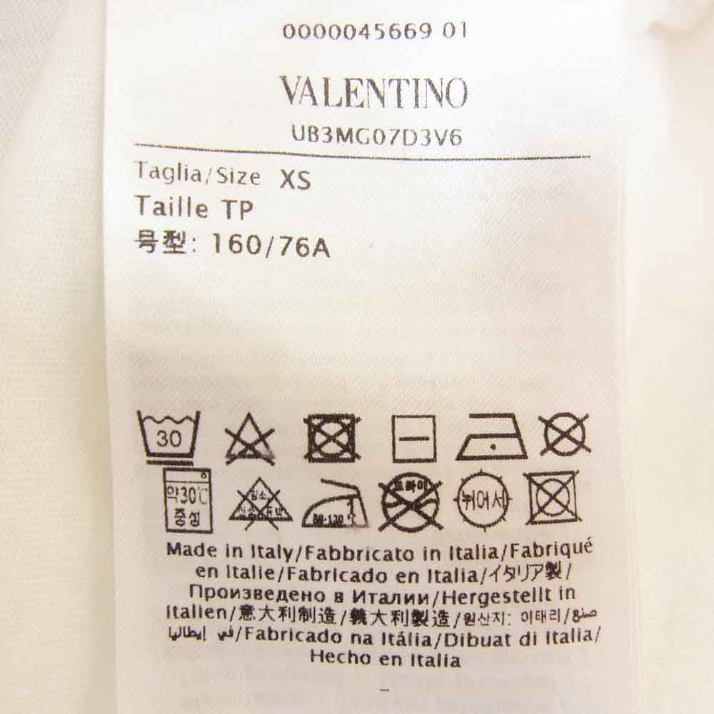 VALENTINO ヴァレンティノ 0000045669 01 ロゴプリント 半袖 Tシャツ ホワイト系 XS【中古】