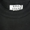 Sacai サカイ 21SS 21E2-COEQW-M26978 A.P.C. アーペーセー SIDE ZIP LOGO TEE ロゴプリント サイドジップ 半袖 Tシャツ ブラック系 XS【極上美品】【中古】
