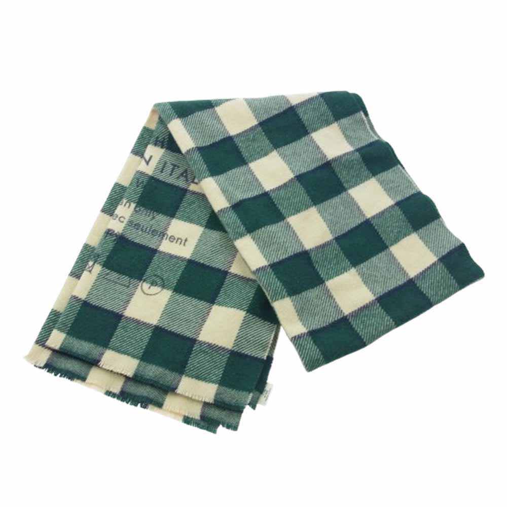 ACNE STUDIOS アクネストゥディオズ 大判 ロゴ ストール マフラー グリーン系【中古】