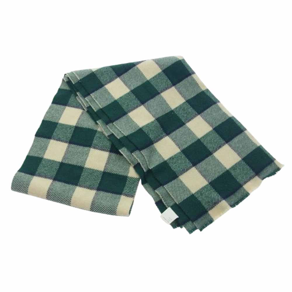 ACNE STUDIOS アクネストゥディオズ 大判 ロゴ ストール マフラー グリーン系【中古】