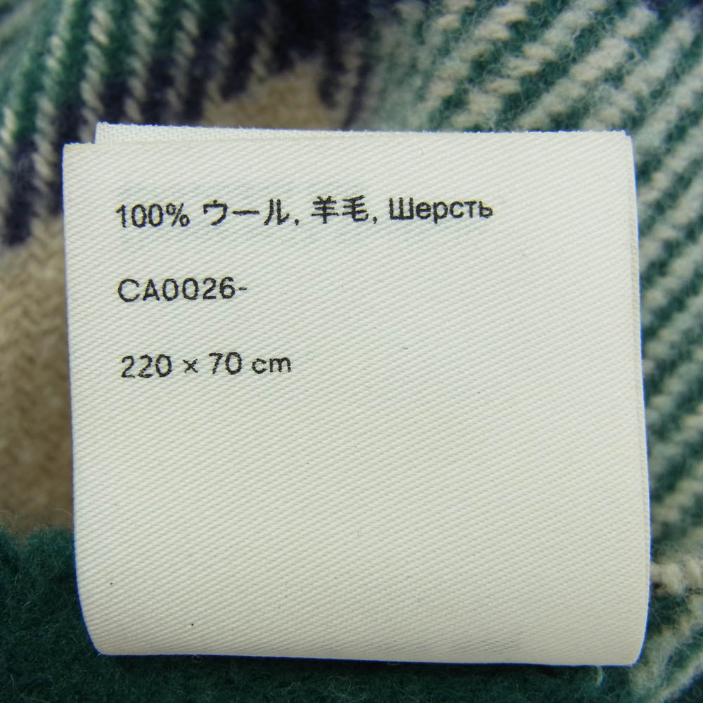 ACNE STUDIOS アクネストゥディオズ 大判 ロゴ ストール マフラー グリーン系【中古】