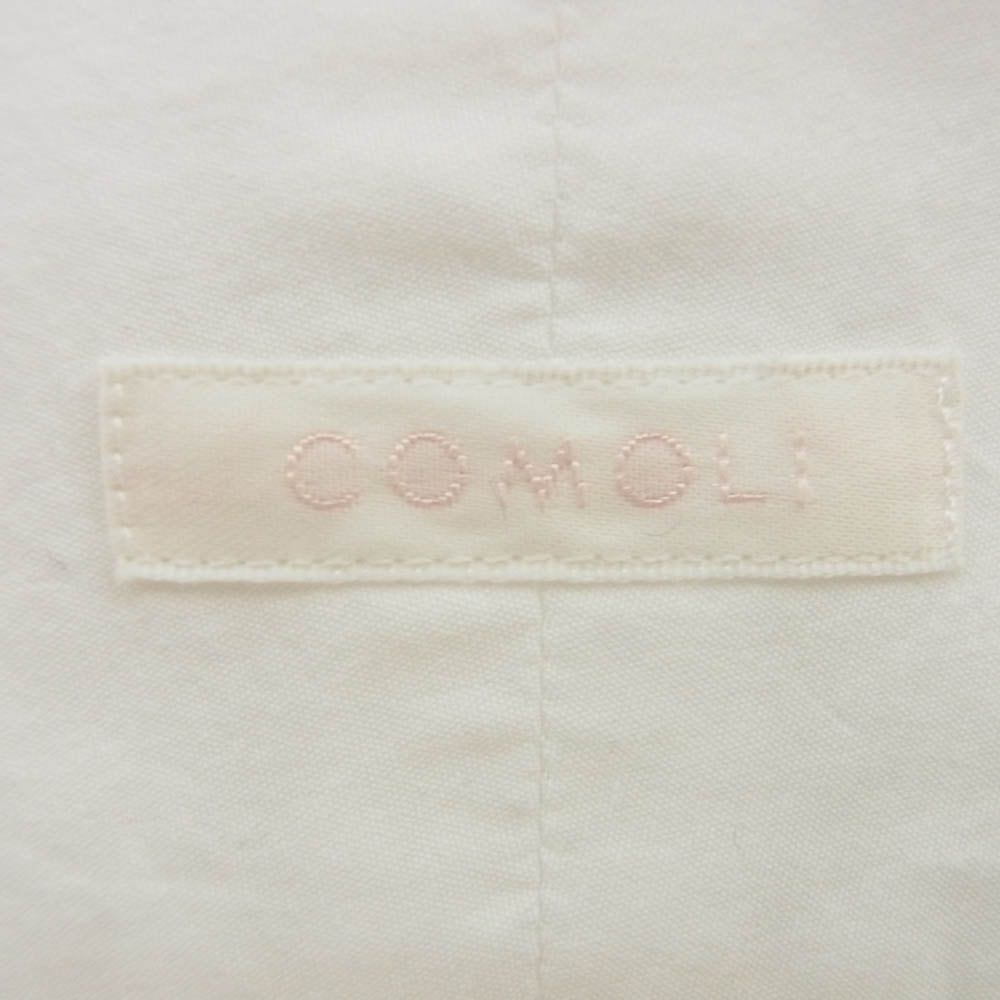 COMOLI コモリ 21AW U03-02002 バンドカラー 長袖 シャツ ホワイト系【中古】