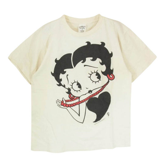 ヴィンテージ 90s Betty Boop ベティ ブープ 半袖 Tシャツ オフホワイト系 M【中古】