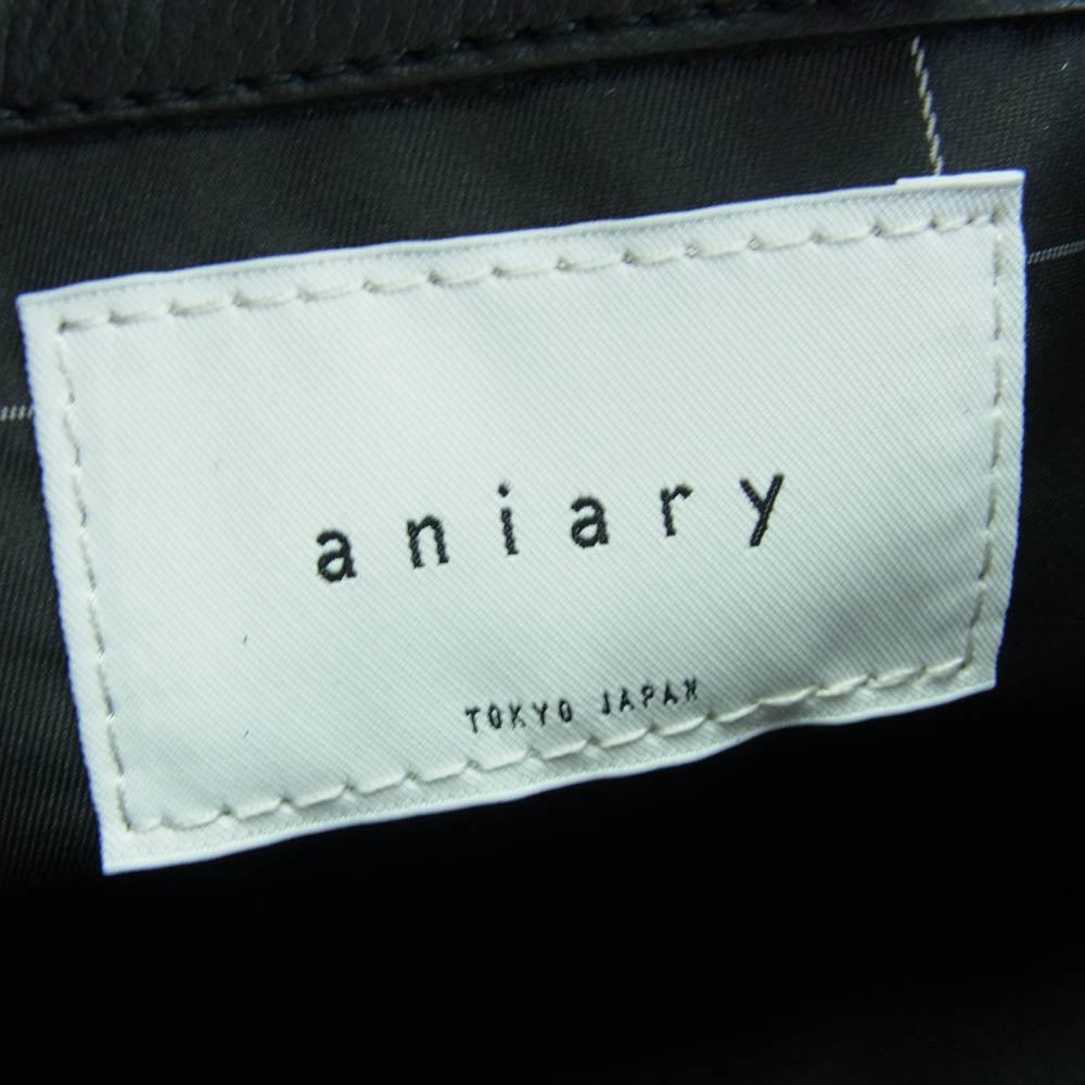 aniary アニアリ 36-02000 Artisan Leather アルティザンレザー トート バッグ ブラック系【新古品】【未使用】【中古】