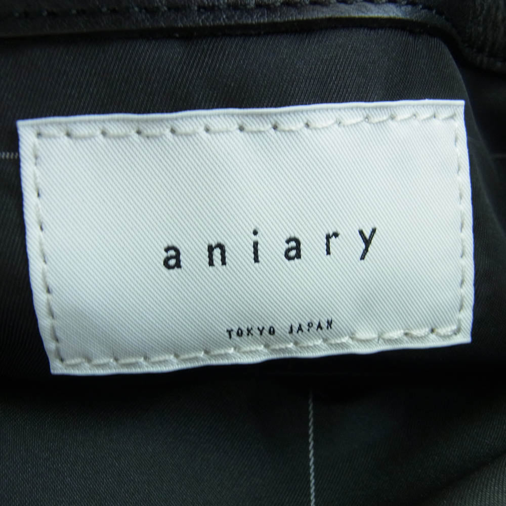 aniary アニアリ 36-02000 Artisan Leather アルティザンレザー トート バッグ ブラック系【新古品】【未使用】【中古】