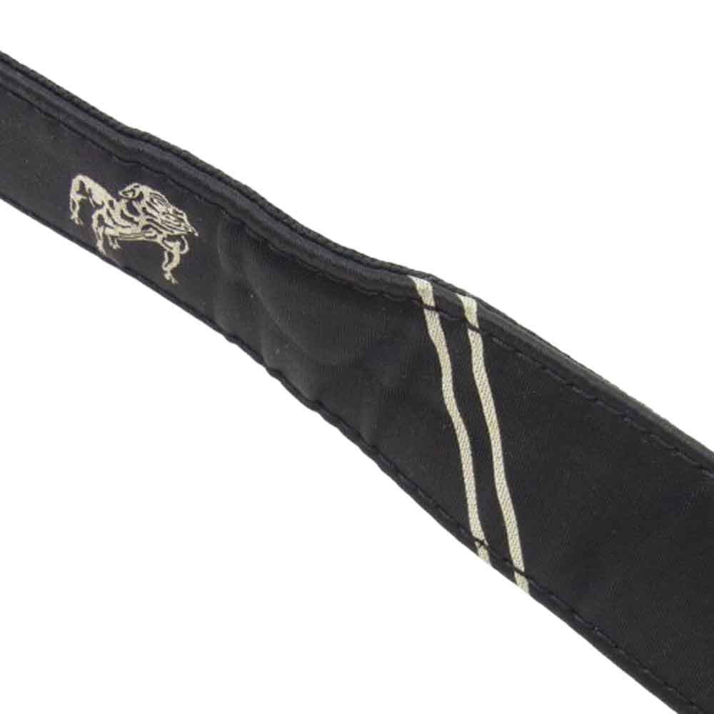 POLO RALPH LAUREN ポロ・ラルフローレン Bulldog Overlay Webbed Belt ブルドッグ ベルト ブラック系【中古】
