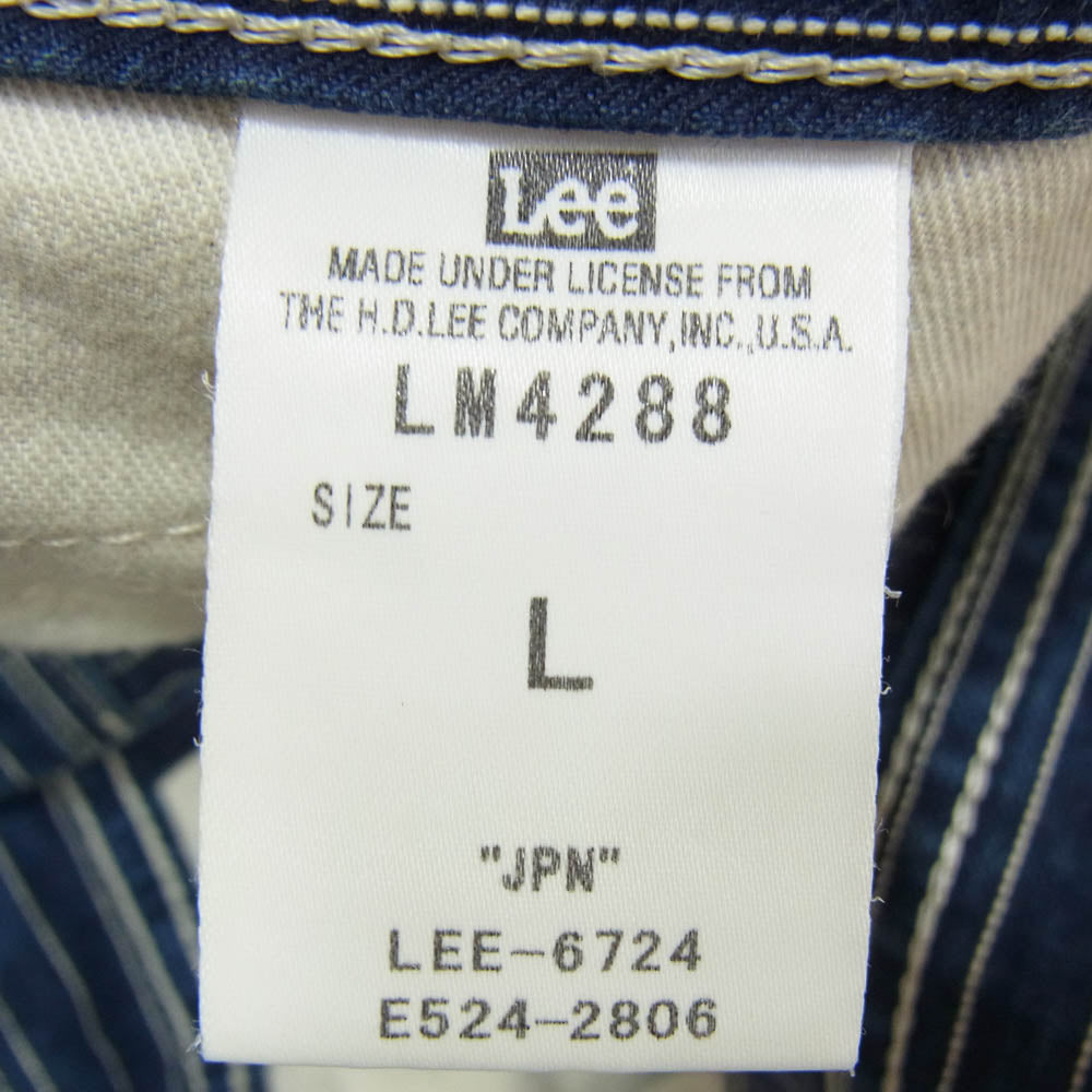 Lee リー LM4288 DUNGAREES PAINTER PANTS ウォバッシュ ストライプ ダンガリー ペインター パンツ インディゴブルー系 L【中古】