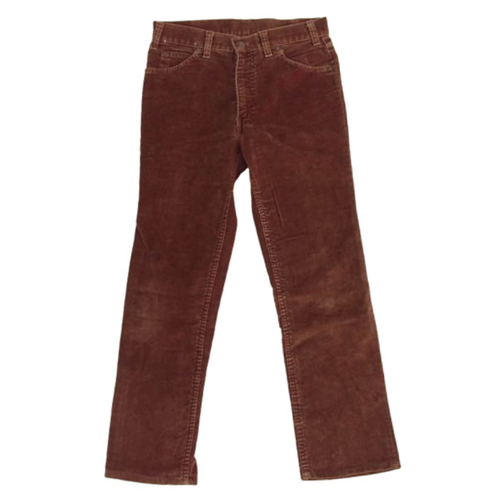 Levi's リーバイス 70～80's movin'on ボタンフライ ベロア ストレートパンツ ブラウン系 サイズ表記不明【中古】