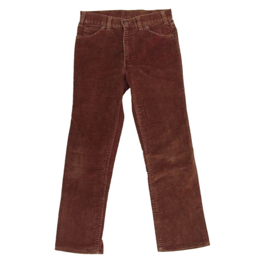 Levi's リーバイス 70～80's movin'on ボタンフライ ベロア ストレートパンツ ブラウン系 サイズ表記不明【中古】