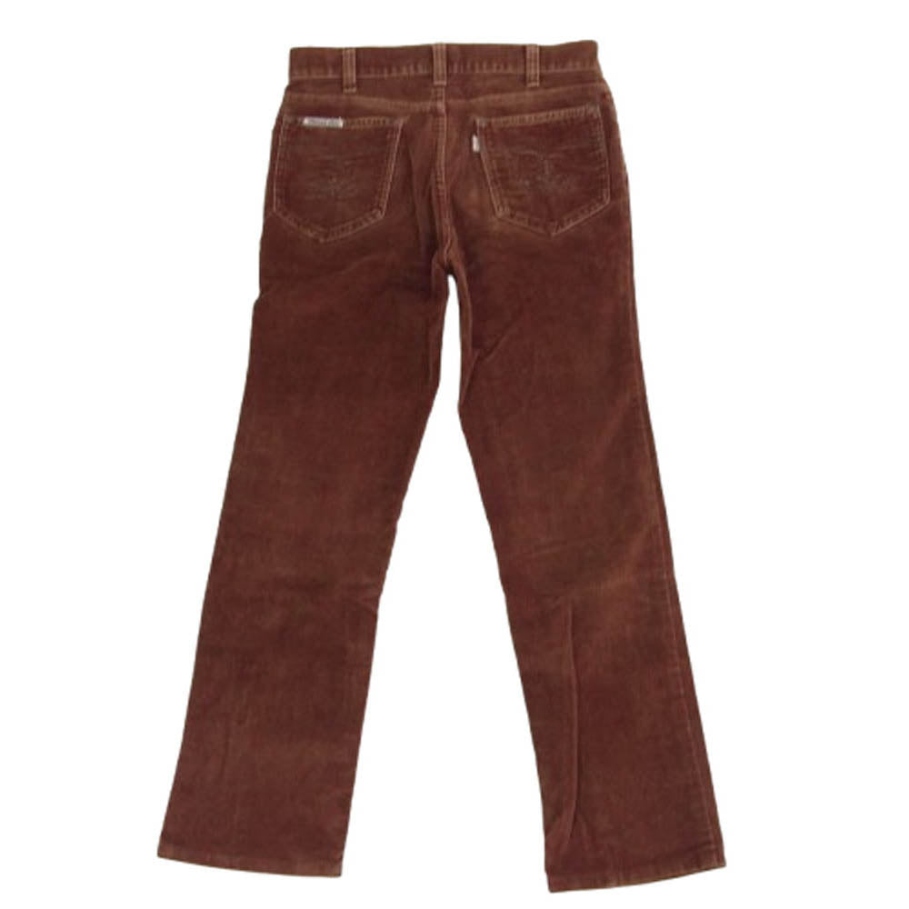 Levi's リーバイス 70～80's movin'on ボタンフライ ベロア ストレートパンツ ブラウン系 サイズ表記不明【中古】