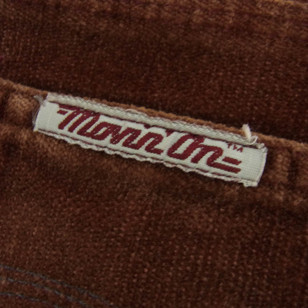 Levi's リーバイス 70～80's movin'on ボタンフライ ベロア ストレートパンツ ブラウン系 サイズ表記不明【中古】
