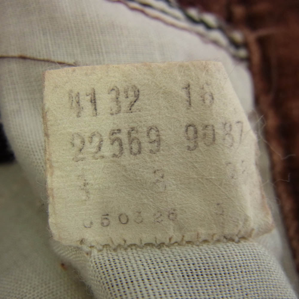 Levi's リーバイス 70～80's movin'on ボタンフライ ベロア ストレートパンツ ブラウン系 サイズ表記不明【中古】