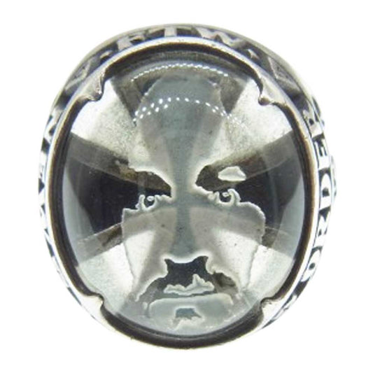 ニューワールドオーダー NEWWORLDORDER チャールズマンソン ヴァンダライズ カレッジリング シルバー系 17号【中古】