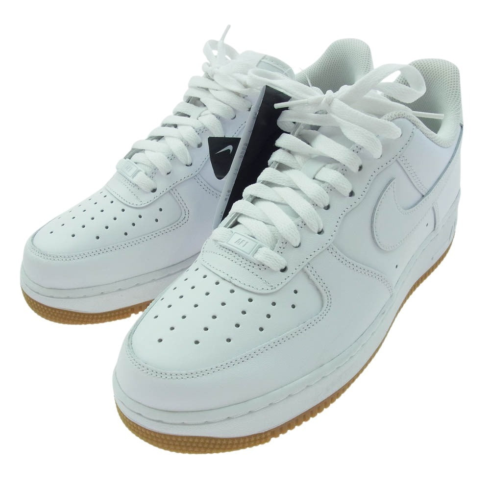 NIKE ナイキ DJ2739-100 Air Force 1 ’07 White Gum エアフォース 1 07 ホワイト ガム スニーカー ホワイト系 27cm【極上美品】【中古】