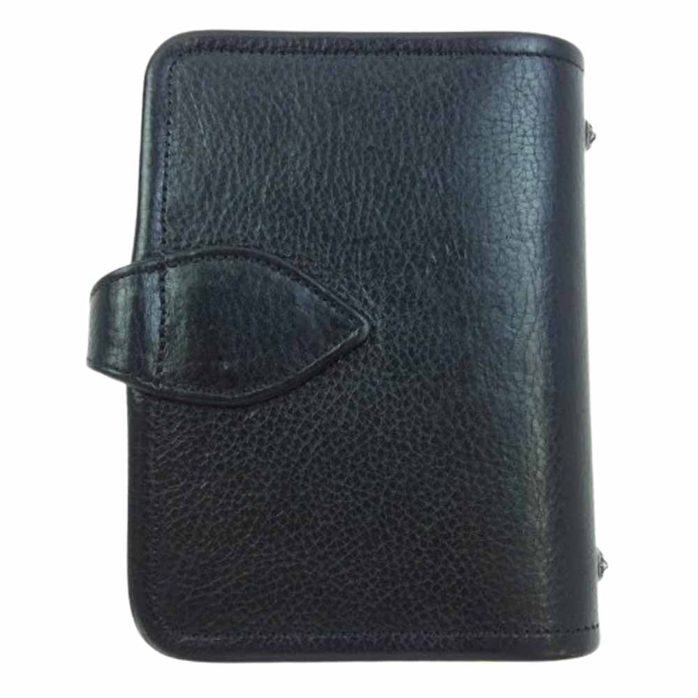 CHROME HEARTS クロムハーツ（原本無） AGENDA アジェンダ スモールCHクロス セメタリークロスパッチ レザー 手帳カバー ブラック系【中古】