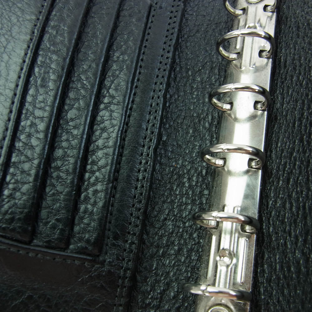 CHROME HEARTS クロムハーツ（原本無） AGENDA アジェンダ スモールCHクロス セメタリークロスパッチ レザー 手帳カバー ブラック系【中古】