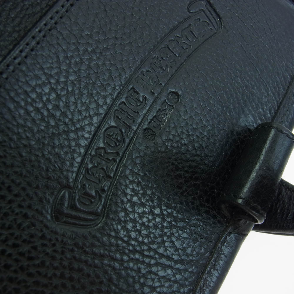 CHROME HEARTS クロムハーツ（原本無） AGENDA アジェンダ スモールCHクロス セメタリークロスパッチ レザー 手帳カバー ブラック系【中古】