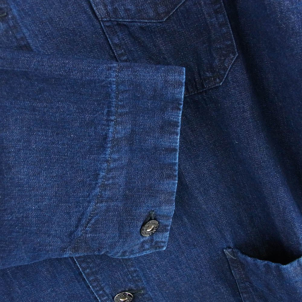 POST OVERALLS ポストオーバーオールズ 3125-8DI POST Chinois Travail 8oz Denim indigo deep wash フレンチ ワーク ジャケット インディゴブルー系 M【中古】