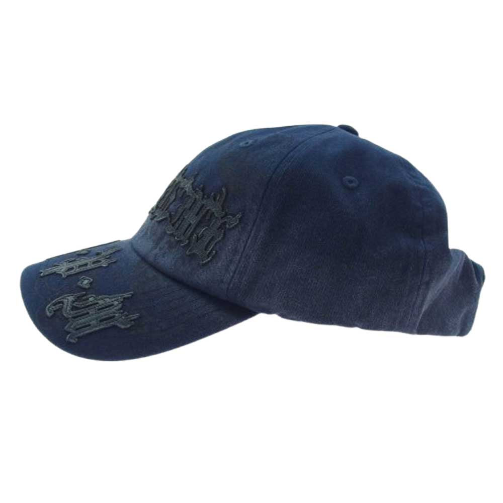 Supreme シュプリーム 25SS Leather Applique 6-Panel レザー アップリケ 6パネル キャップ 帽子 ネイビー系【新古品】【未使用】【中古】