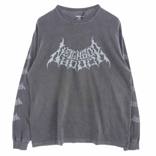 NEIGHBORHOOD ネイバーフッド 251PCNH-LT04 NH . TEE LS-4 顔料染め ウォッシュ加工 長袖 Tシャツ グレー系 XXL【新古品】【未使用】【中古】